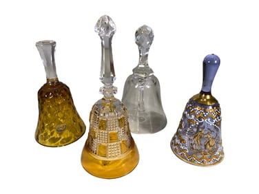 3 Bohemia, Czech & Other Crystal Bells
