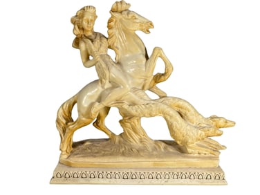 Italian Composition by A. Santini Statue