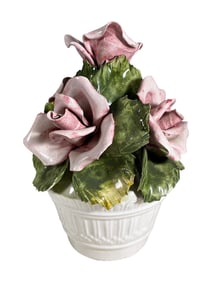 Capodimonti Porcelain Flower Vase