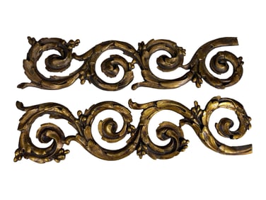 2 Antique Gilt Bronze Furniture Ornaments