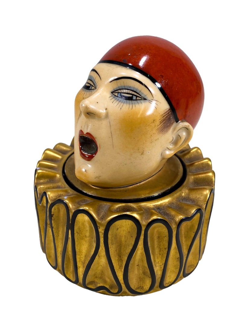 Antique Art Deco Aladin Porcelain Inkwell (1 of 6)