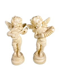 2 Cherubs Playing Composition Statues by A. SANTINI