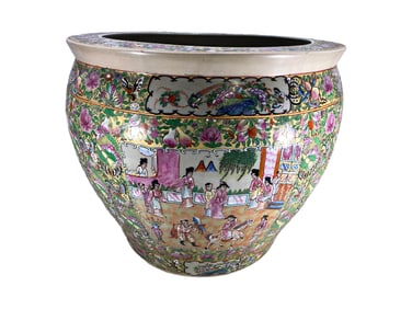Chinese Famille Rose Style Large Porcelain Planter