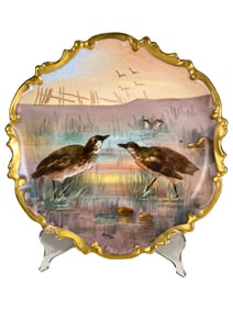 Limoges, France Hand Painted Porcelain Plate, signed