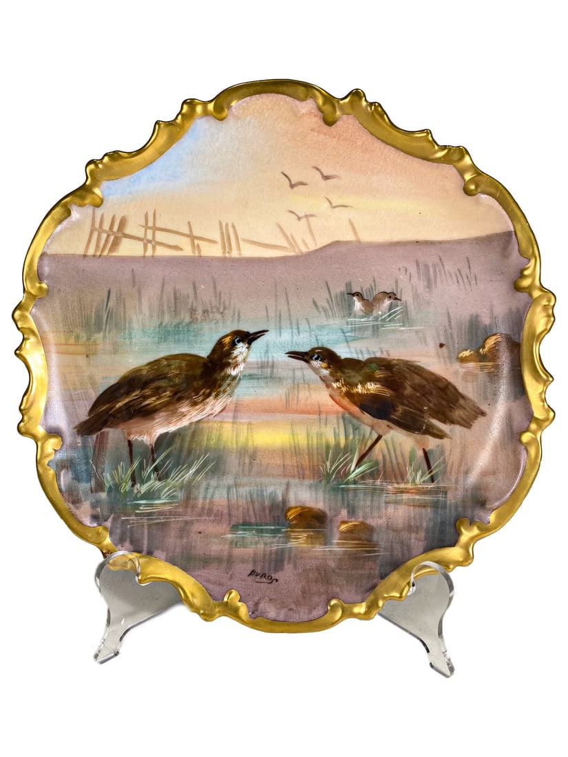 Limoges, France Hand Painted Porcelain Plate, signed (1 of 5)