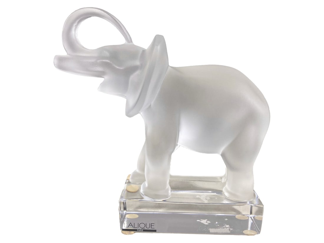 Lalique Elephant Frosted Crystal Rooster Fig (1 of 5)