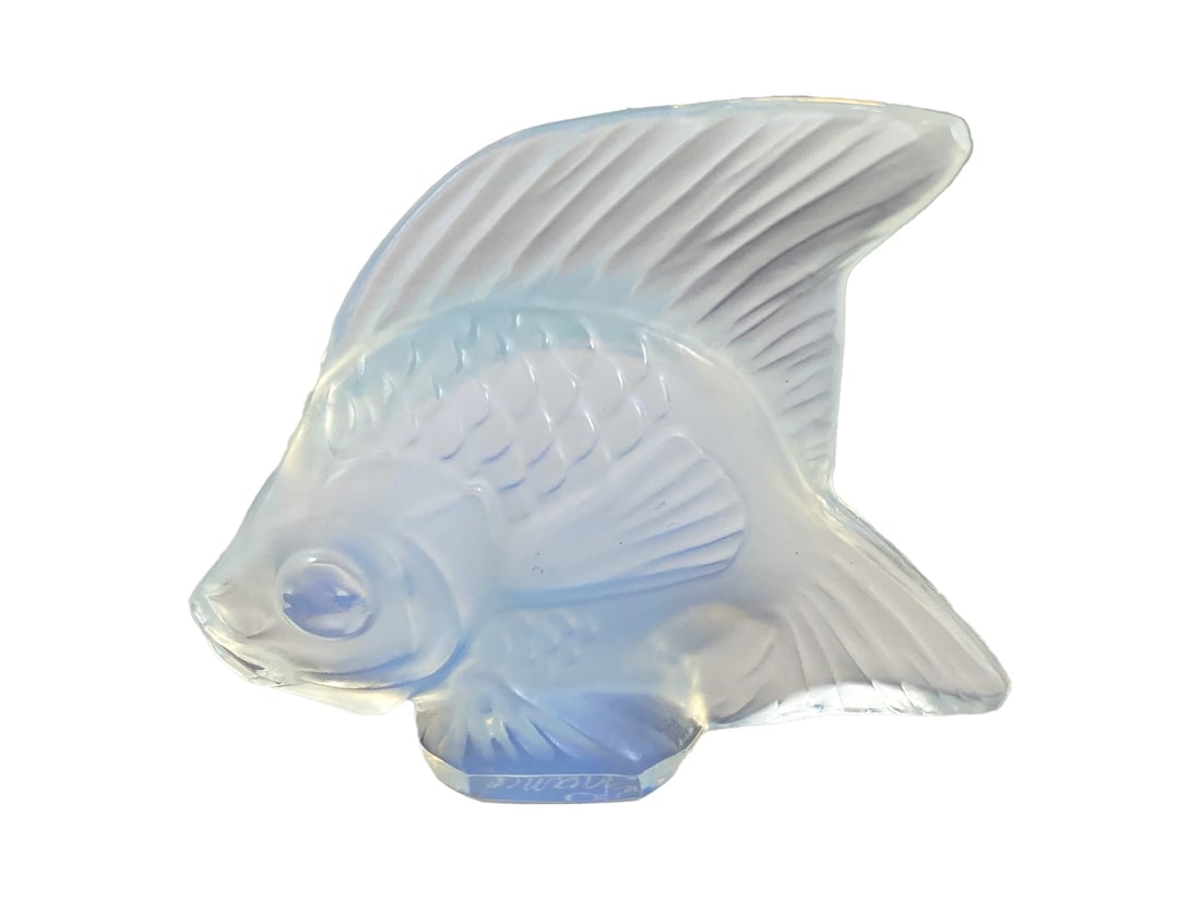 Lalique Opalescent Poisson Glass Fish (1 of 4)