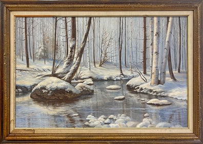 Bruce MITCHELL (1912-1995) Canadian Oil on Canvas, 1989