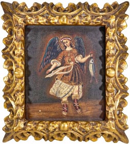 Cuzco School Oil on Canvas Painting