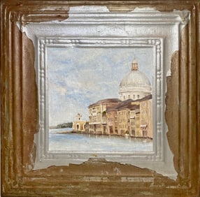 Vintage Painting Over a Metal Frame