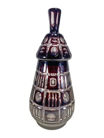 Vintage Ruby Cut to Clear Crystal Jar