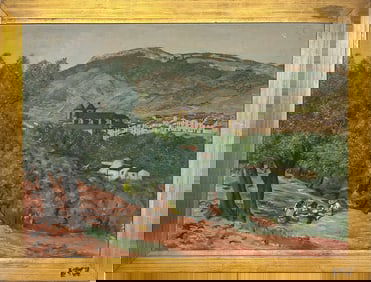 Vintage Oil on Canvas on Board, signed