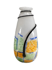 Scandinavian Art Glass Hand Blown Vase