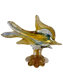 Venetian Murano Art Glass Fish Statue