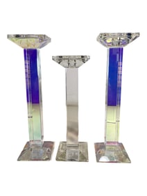 Set of 3 Crystal Candle Holders