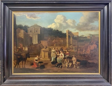 18th/19th European Oil on Wood Painting