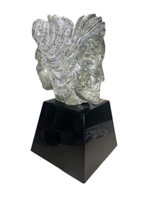 Signed FLAUM Natural Carved Stone Sculpture