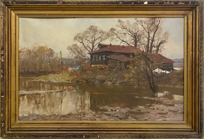 Dmitry Vasilievich TITOV (1920) Russian Oil on Cardboard