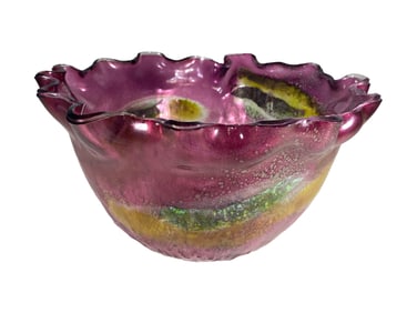 Hanna Bahral Fused, Israel Hand Mad Glass Bowl