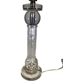 Czechoslovakian Art Glass Table Lamp