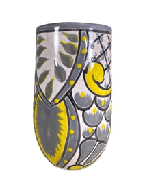 Vintage Glazed Ceramic Vase