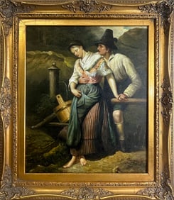 Great European Oil on Canvas Painting