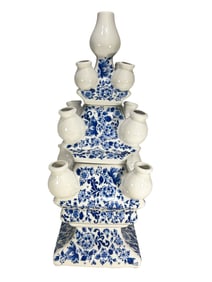 Heinen Delfts, Holland Porcelain Tulip Vase