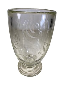 Art Deco Etched Glass Vase