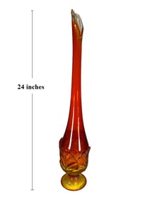 Swung Vicking Amberina Glass Vase