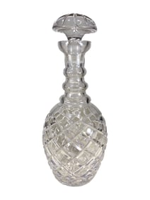 Czechoslovakian Clear Glass Decanter