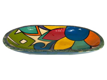 Benjamin Lee Hand Painted Wood Tray