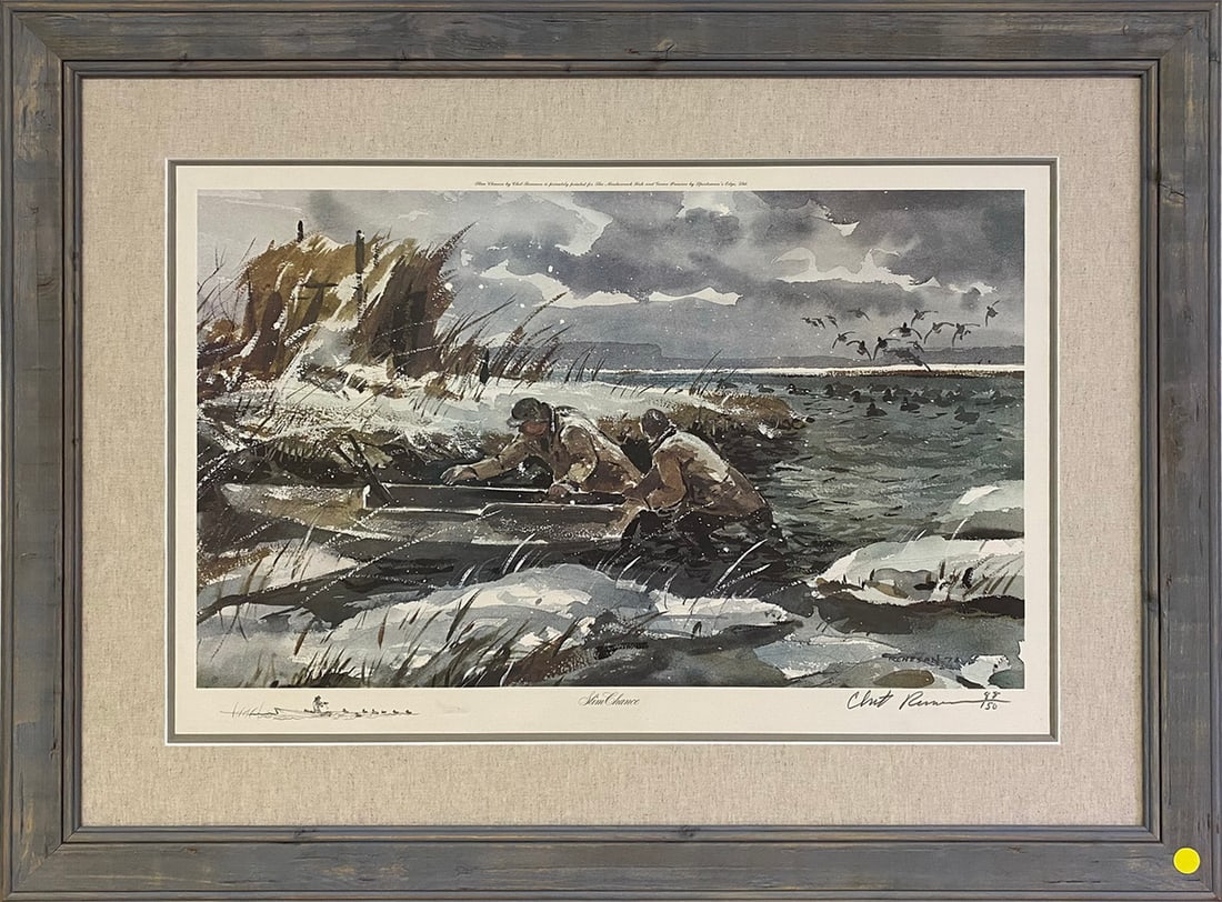 Chet RENESON Slim Chance Print: Chet RENESON Slim Chance Print. 25 3/4 x 37 1/2 x 1 in framed.Local Pick up call one day before to make an appointment. TO SHIP THIS ITEM IN USA OR INTERNATIONAL, PLEASE CONTACT THE SHIPPERS : 1) UPS