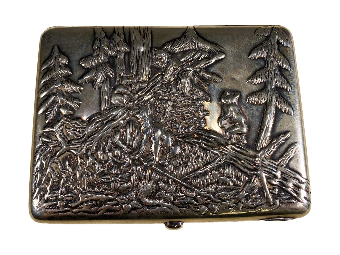 Antique Russian Silver Cigarette Box (1 of 5)