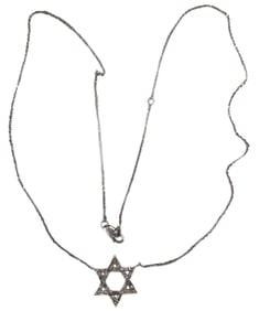 Gilt Sterling 925 Jewish David Star Necklace