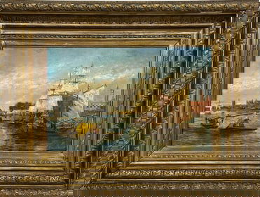 19th C Oil on Wood, signed B. REBERT