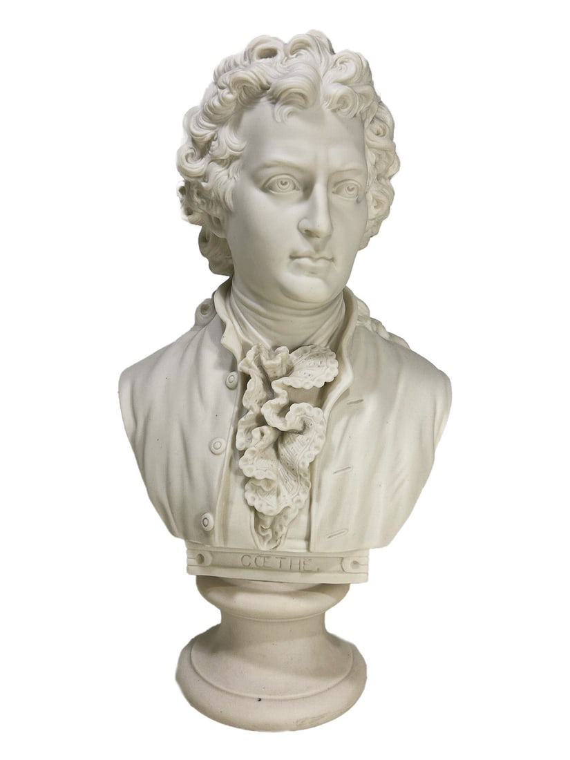Vintage Goethe Bisque Bust: Vintage Goethe Bisque Bust. 11 1/2 x 6 x 4 in.Local Pick up call one day before to make an appointment. TO SHIP THIS ITEM IN USA OR INTERNATIONAL, PLEASE CONTACT THE SHIPPERS : 1) UPS store1937- David