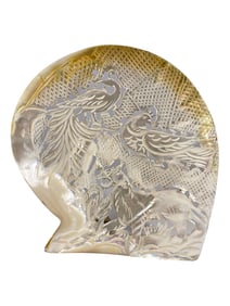Vintage Hand Carved Mother of Pearl Plaque