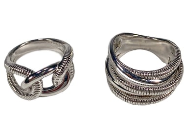 2 Judith RIPKA Sterling 925 Rings