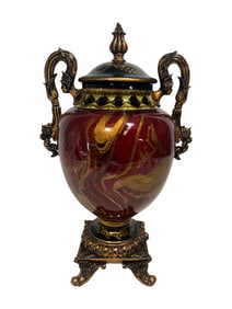 Chinese Composition & Ceramic Urn