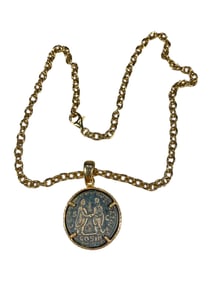 Gilt Sterling 925 & Coin Necklace