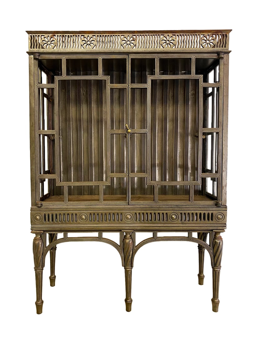 Antique French Iron Miniature Cabinet (1 of 7)