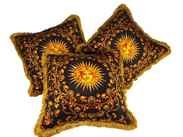 Versace Sun Pattern Set of 3 Pillows
