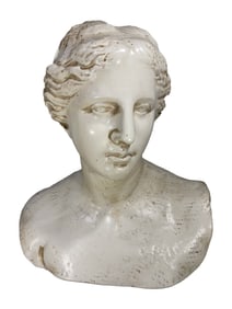 Vintage Aphrodite Italian Plaster Bust