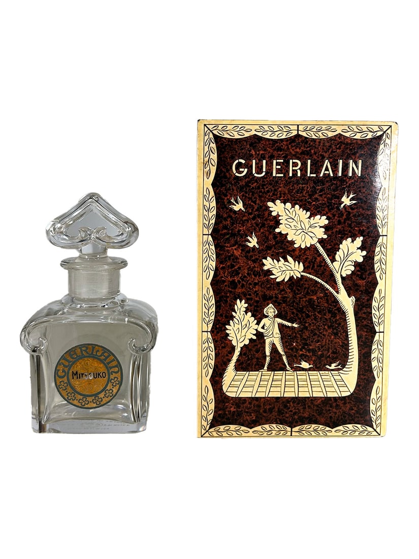 Guerlain Mitsouko Baccarat Perfurm Bottle with Box: Guerlain Mitsouko Baccarat Perfurm Bottle with Box. Box: 6 x 3 3/4 x 2 1/2 in.Local Pick up call one day before to make an appointment. TO SHIP THIS ITEM IN USA OR INTERNATIONAL, PLEASE CONTACT THE SH