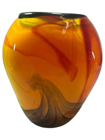 Post Modern Art Glass Studio Vase