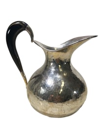 Silverplate Hammered Metal Jug