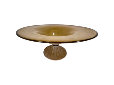 Amber Art Glass Centerpiece