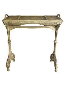 Antique Patinated Walnut Wooden Table