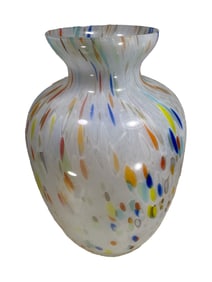 Italian Art Glass Colorful Vase