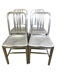 Emeco Navy Set of 4 Aluminum Chairs